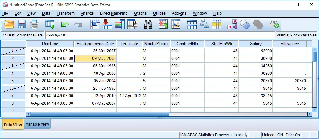 SPSS select cases 09