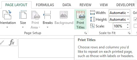 Excel Assign Page Number 02