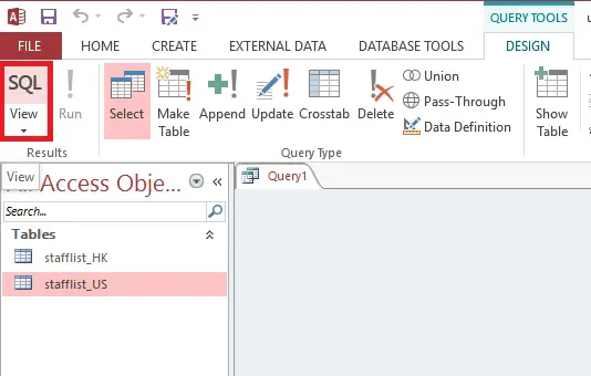 Use UNION and UNION ALL in Access Query 02